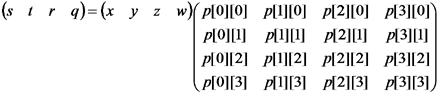 テクスチャ座標生成関数のパラメータ