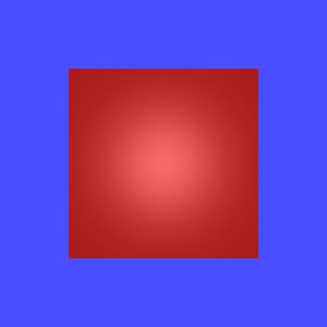 Phong シェーディングによる赤い四角形