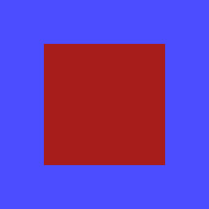 Gouraud シェーディングによる赤い四角形