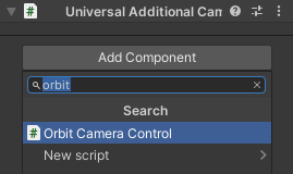 Orbit Camera Control の組み込み