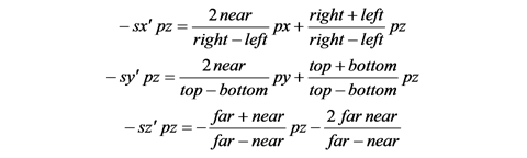 透視投影の式 (4)